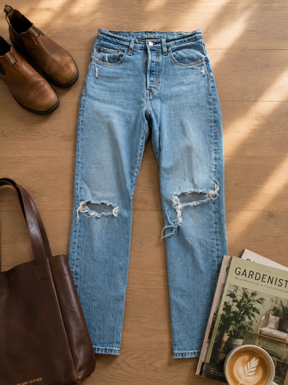 Vintage Levi’s 501 Women’s 26x30 High Waist Straight Leg Distressed Jeans